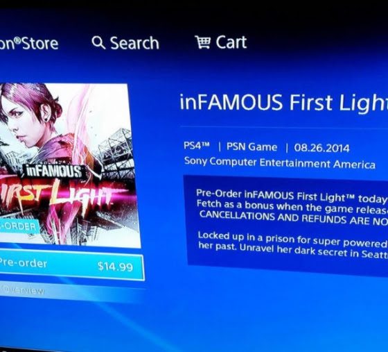 infamous first light psn