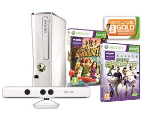 Nuevo pack Xbox 360 4GB de Edicion Limitada Blanca